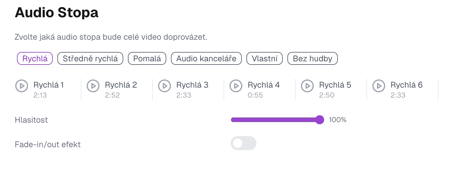 Audio stopa a klíčové informace - screenshot 1